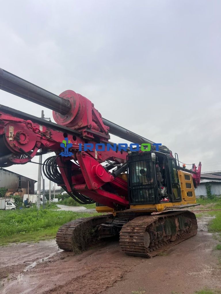 Used SANY SR165 Rotary Drilling Rig for Sale | 2022 | 1,825 Hours | 44m Interlocking Kelly Bar | Original Paint